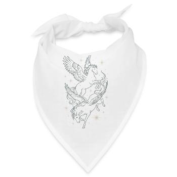 Zwei himmlische Pegasus in Sternen - Bandana - Weiß - Vorne