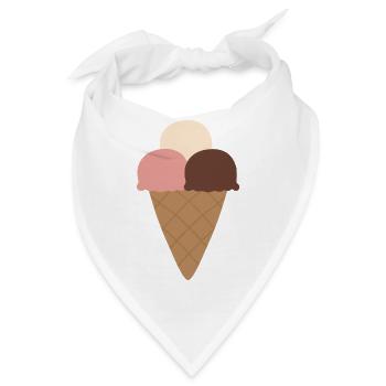 Triple Scoop Cream Cone - Bandana - Weiß - Vorne