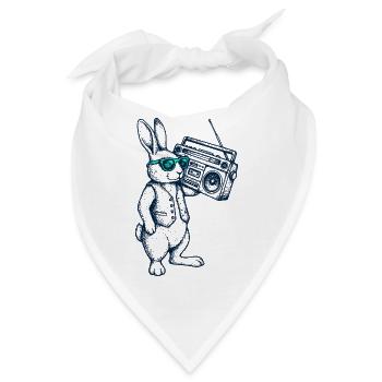 Boombox Osterhäschen - Bandana - Weiß - Vorne