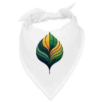 Blattförmige Farbspirale - Bandana - Weiß - Vorne