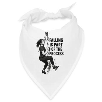 Bouldern Frau: Falling Is Part of the Process - Bandana - Weiß - Vorne