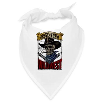 Geisterstadt – Wilder Westen - Bandana - Weiß - Vorne