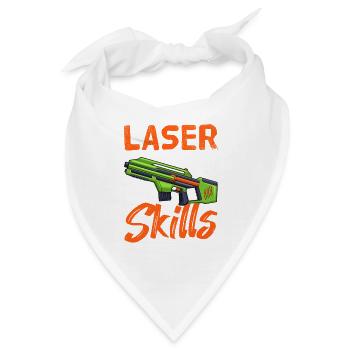 Laser Skills Funny Gaming Blaster Art - Bandana - Weiß - Vorne