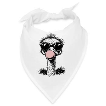 Cooler Strauß blast Kaugummi - Bandana - Weiß - Vorne