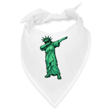 Dabbing Freiheitsstatue - Bandana - Weiß - Vorne