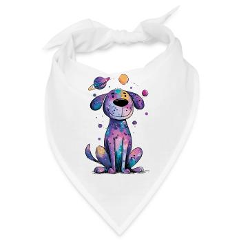 Galaktischer Welpen im All - Bandana - Weiß - Vorne