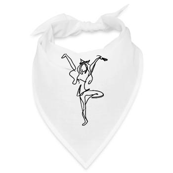 Cheerleaderin - Bandana - Weiß - Vorne
