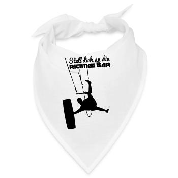 Stell dich an die richtige Bar - Bandana - Weiß - Vorne