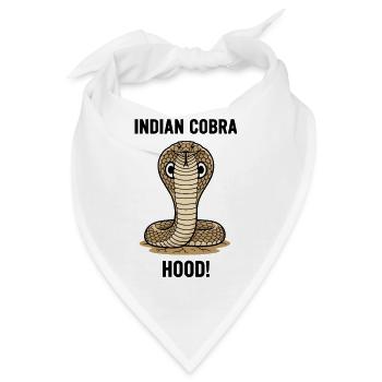 Indische Kobra Gefahrhaube Indische Kobra Schwarz - Bandana - Weiß - Vorne