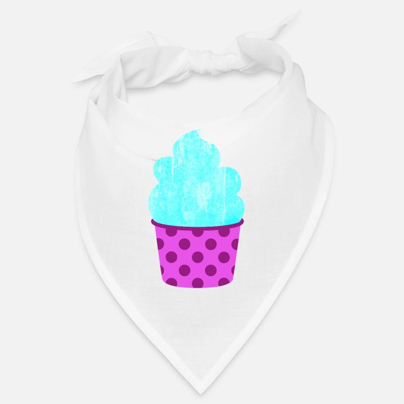 Eis Eiscreme Eiskrem Dots Punkte Softeis Sommer Bandana
