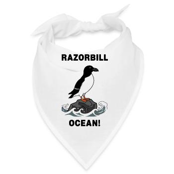 Kleiner Pinguin Ozean-Razorbill Nordschwarz - Bandana - Weiß - Vorne
