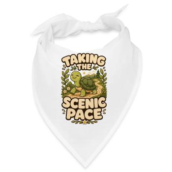 Taking The Scenic Pace Schildkröte - Bandana - Weiß - Vorne