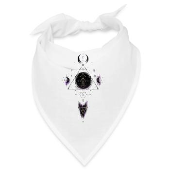 Mondsigilkreis der arkanen Geometrie - Bandana - Weiß - Vorne