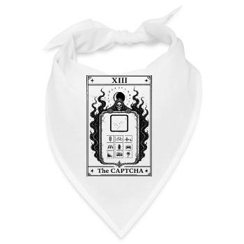 CAPTCHA-Fluch | Tarotkarte Internet - Bandana - Weiß - Vorne