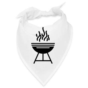 Grillen - Bandana - Weiß - Vorne