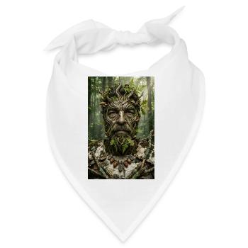 Waldgeist aus Rinde und Moos - Bandana - Weiß - Vorne