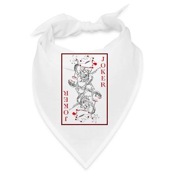 Joker mit Klingen und Blut - Bandana - Weiß - Vorne