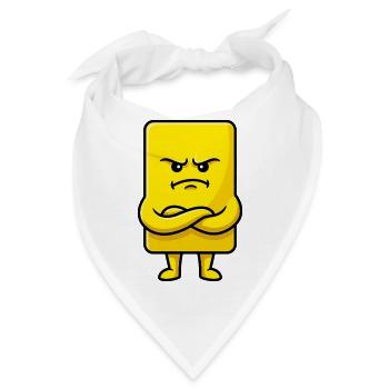 Grumpy Yellow Card Lustiger Fußball-Schiedsrichter - Bandana - Weiß - Vorne