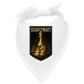 Schach Matt: König gegen Springer - Bandana - Weiß - Vorne