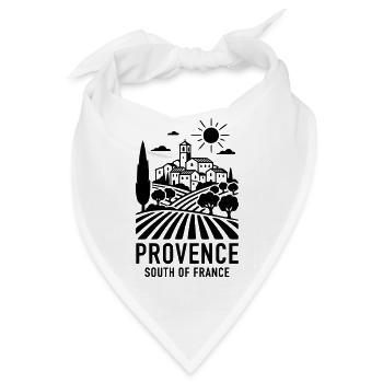 Provence Frankreich - Bandana - Weiß - Vorne