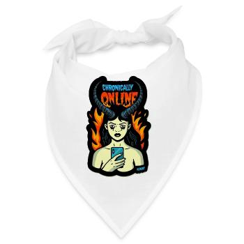Chronically Online Inferno Maiden - Bandana - Weiß - Vorne