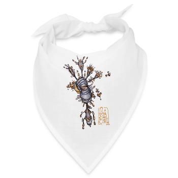 Organisches Vogelplankton - Bandana - Weiß - Vorne