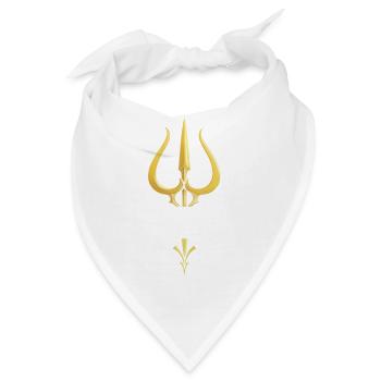 Kiewer Goldenes Dreizack-Emblem - Bandana - Weiß - Vorne