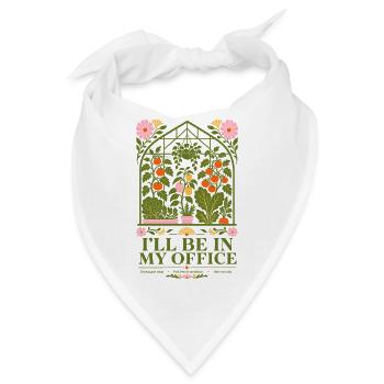Ich bin in meinem Büro beim Bio-Gärtnern - Bandana - Weiß - Vorne