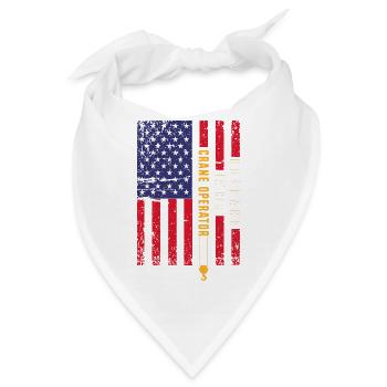 Kranführer Kran - Bandana - Weiß - Vorne