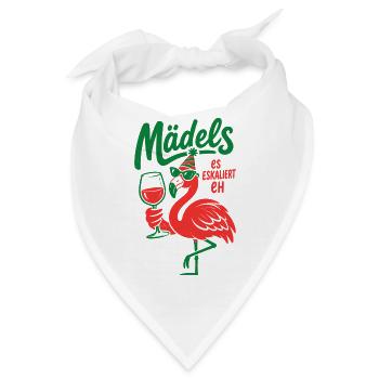 Wein Mädels Es Eskaliert Eh Weinfest - Bandana - Weiß - Vorne