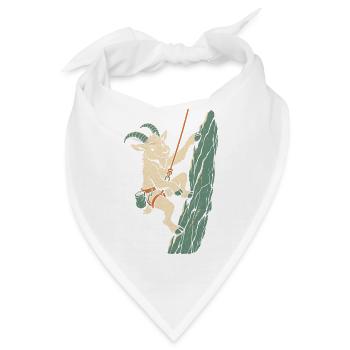Klettern Ziege an der Felswand Kletterer Herren - Bandana - Weiß - Vorne