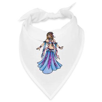 Pastell-Bauchtänzerin Bloom - Bandana - Weiß - Vorne