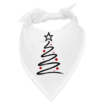 Minimal Christmas Tree 🎄 - Bandana - Weiß - Vorne