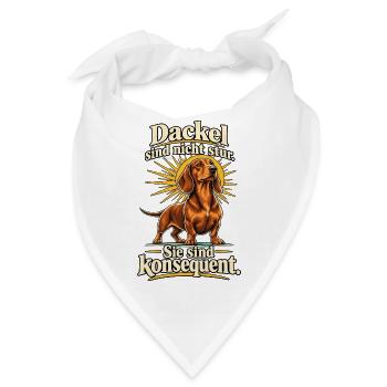Dackelbesitzer Dackel Spruch Stur Humor - Bandana - Weiß - Vorne