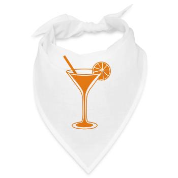 Orangen Cocktailglas Linienkunst - Bandana - Weiß - Vorne