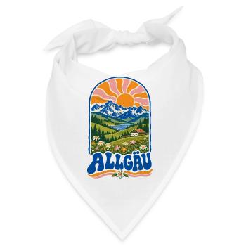 Allgäu Retro Alpine Nature - Bandana - Weiß - Vorne