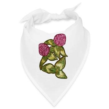 Protea Bloom botanische Blätter - Bandana - Weiß - Vorne
