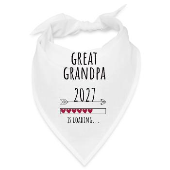 Pregnancy Announcement – Uropa 2027 Geschenk - Bandana - Weiß - Vorne
