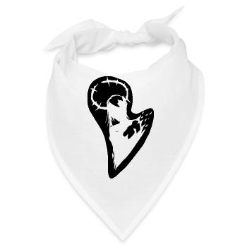 Barbed Halo Silhouette - Bandana - Weiß - Vorne