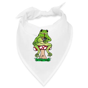 Frosch und Cocktail - Bandana - Weiß - Vorne