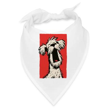 müdes Hündchen - Bandana - Weiß - Vorne