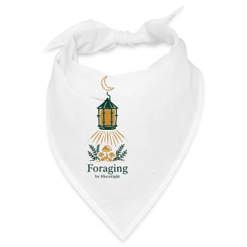 Pilze Sammeln Mondlicht Cottagecore Wald T-Shirt - Bandana - Weiß - Vorne