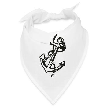 anker - Bandana - Weiß - Vorne