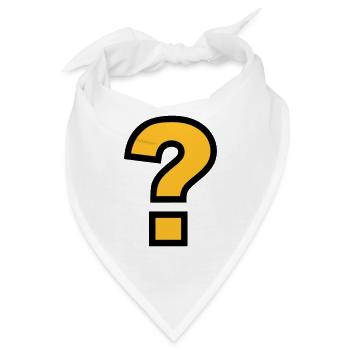 Fragezeichen - Bandana - Weiß - Vorne