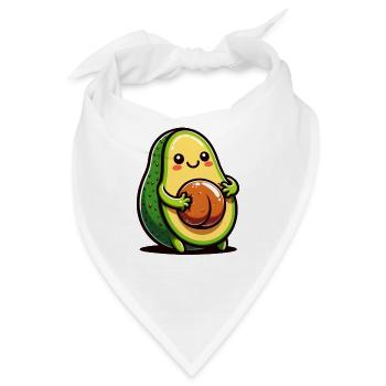 Avocado Krault Bauch - Bandana - Weiß - Vorne