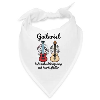 Streicher-Serenaden: Gitarristen feiern Gitarre - Bandana - Weiß - Vorne