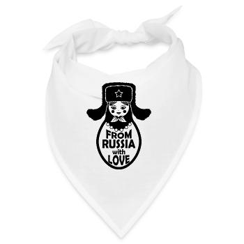 From Russia with love UdSSR Matrjoschka Puppe - Bandana - Weiß - Vorne