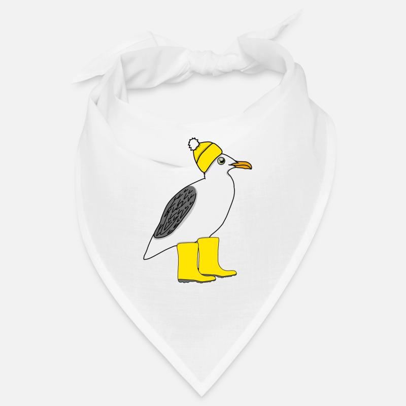 Seagull with rubber boots and hat Bandana