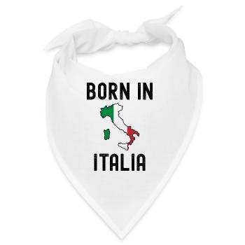 Italien Kartenskizze im Trikolore Stil - Bandana - Weiß - Vorne