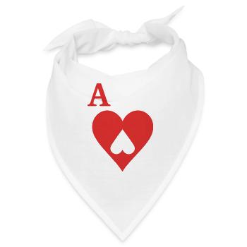 A Coeur et Pique Minimalistisches Rot - Bandana - Weiß - Vorne